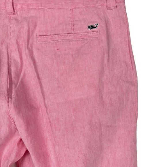 Vineyard Vines Women's Catamaran Linen Blend Pink Pants size 10 - Picture 3 of 7